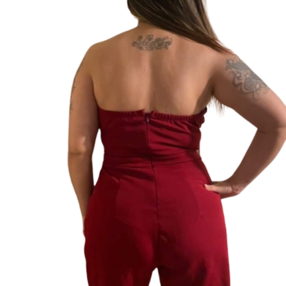 Iris Burgundy jumpsuits - Picture 2 of 4